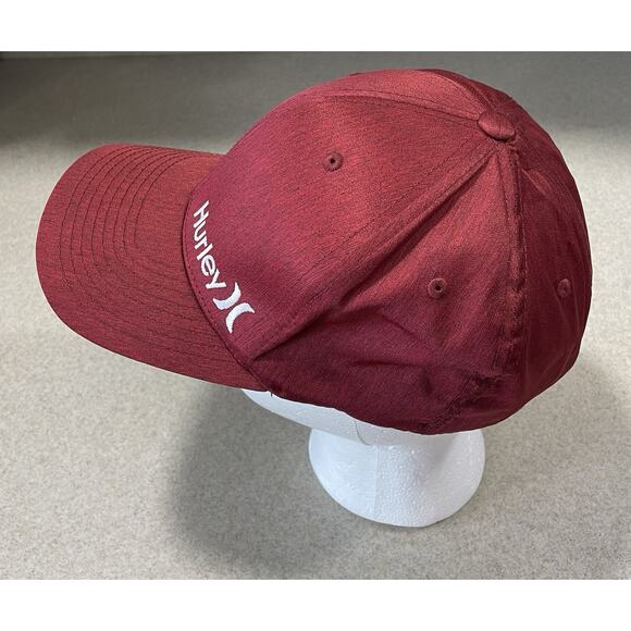 Hurley FlexFit Red Baseball Cap/Hat One Size Flexible Casual Wear - Picture 3 of 7